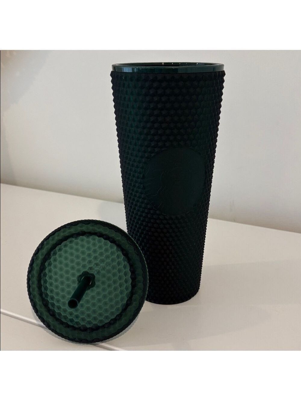 Starbucks 24oz matte dark green jelly studded cold cup tumbler venti travel cup